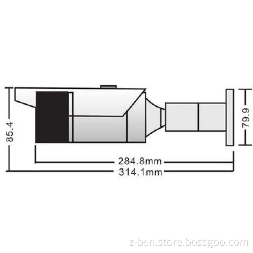 HD SDI Camera with 2.8 to 12mm Varifocal Lens, 12V DC Power Supply